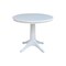 International Concepts Round 36 in Rd Top Pedestal Table, 12 in Leaf, 28.9 inH, Dining Height, White, 36 in W, 48 in L K08-36RXT-27B - alternate 1